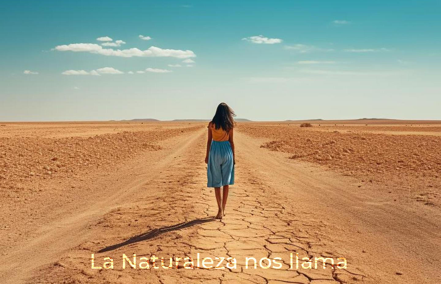 mujer en un desierto